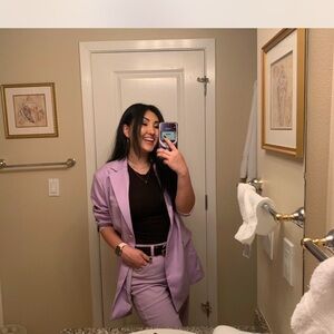 Lavender Blazer and Pants Set
